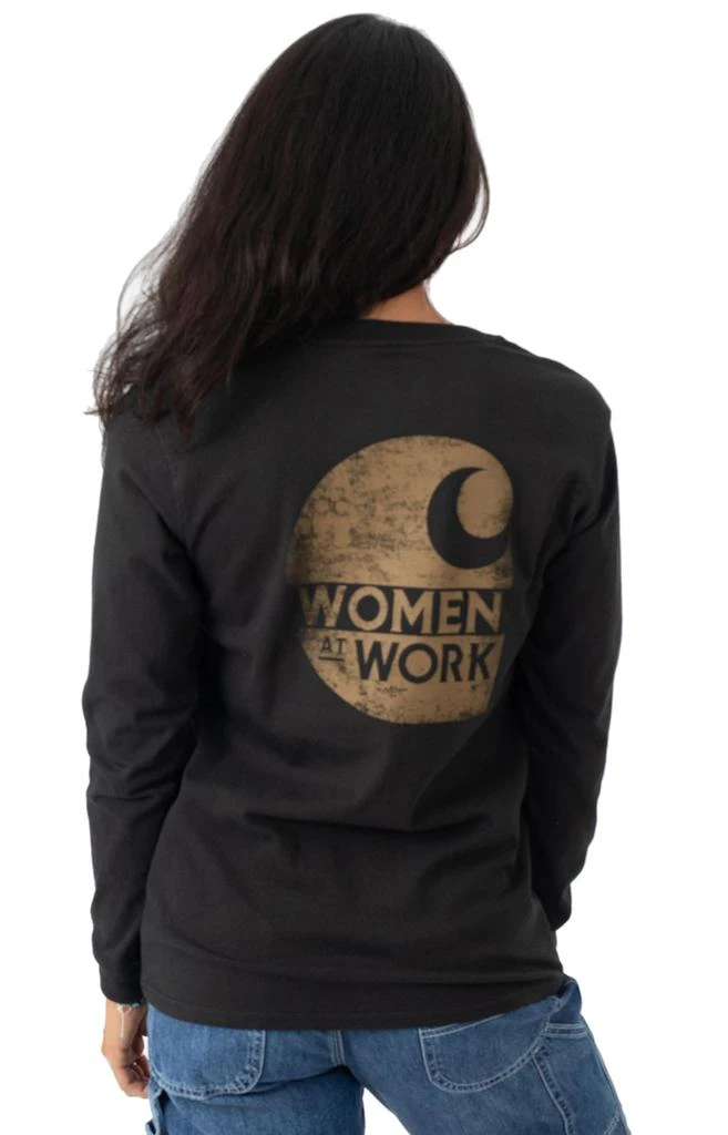 商品Carhartt|(104963) L/F HW L/W Pocket Women at Work Graphic T-Shirt - Black/Carhartt Brown,价格¥75,第3张图片详细描述