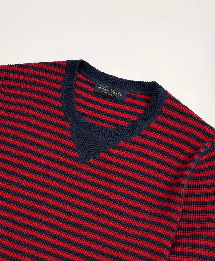 商品Brooks Brothers|Striped Cotton Pique Crewneck Sweater,价格¥330,第2张图片详细描述