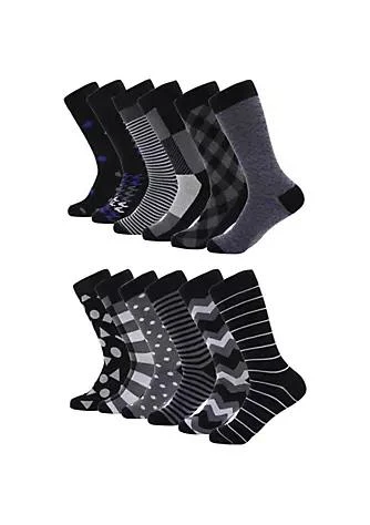 商品Mio Marino|Marino Mens Modern Collection Dress Socks 12 Pack,价格¥302,第1张图片