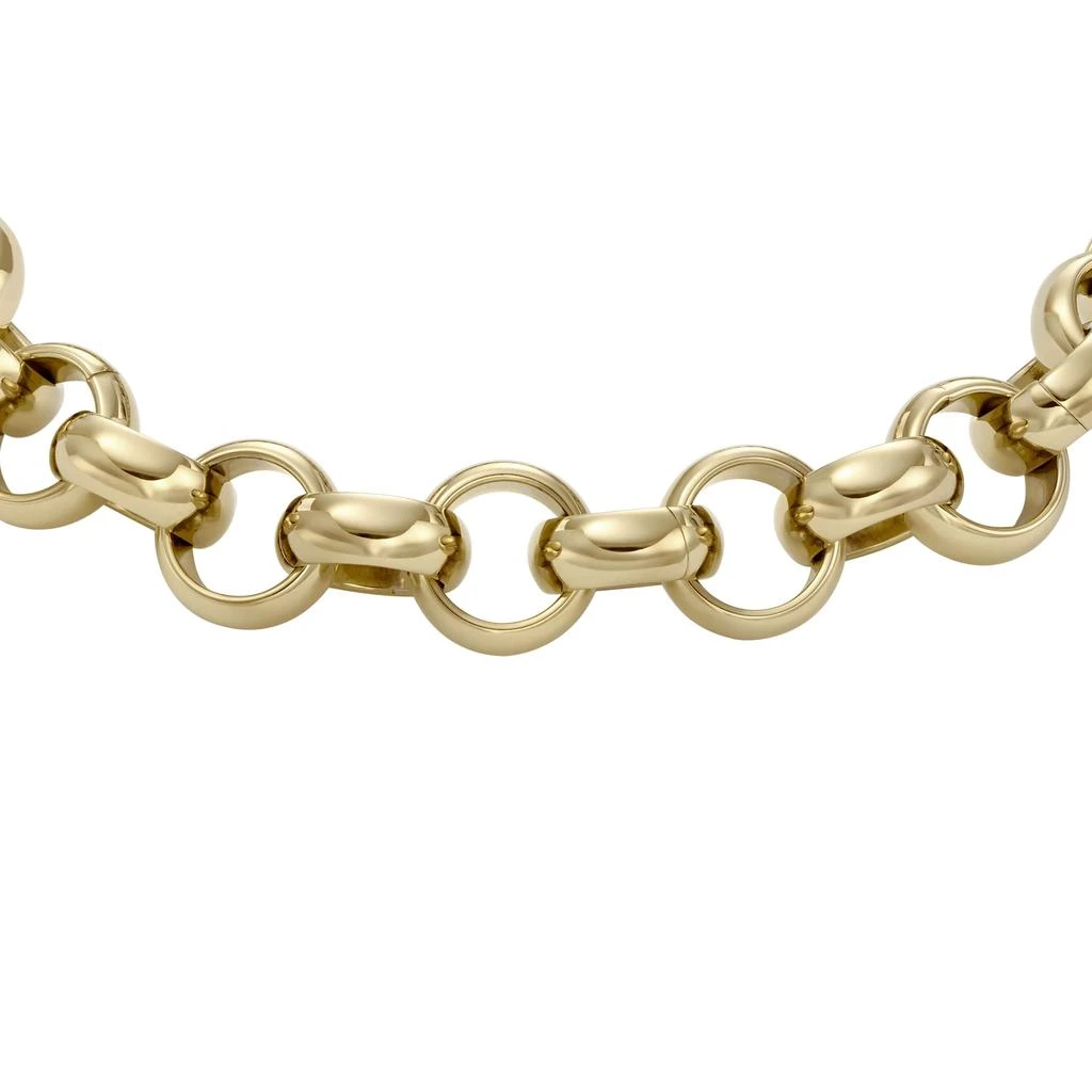 商品Fossil|Women's Archival Bold Links Gold-Tone Stainless Steel Chain Bracelet,价格¥226,第2张图片详细描述