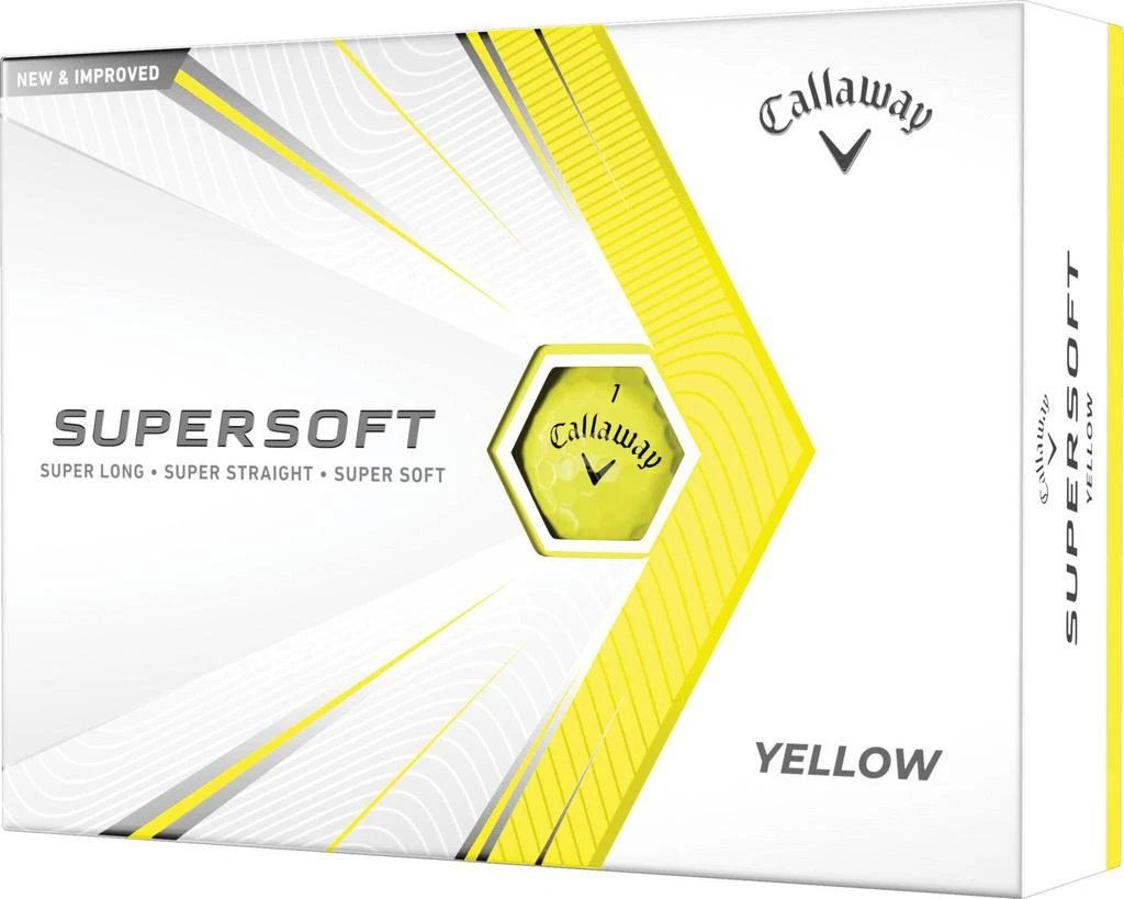 商品Callaway|Callaway 2021 Supersoft Gloss Yellow Golf Balls,价格¥206,第1张图片