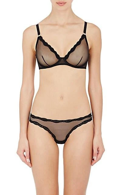 商品Fleur du Mal|Lace-Trimmed Sheer Demi Bra,价格¥299,第1张图片