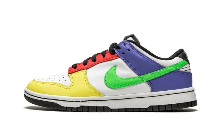 商品NIKE|耐克 Women's Nike Dunk Low "Green Strike" 黄绿蓝 彩色拼接 板鞋 ,价格¥953-¥1840,第1张图片