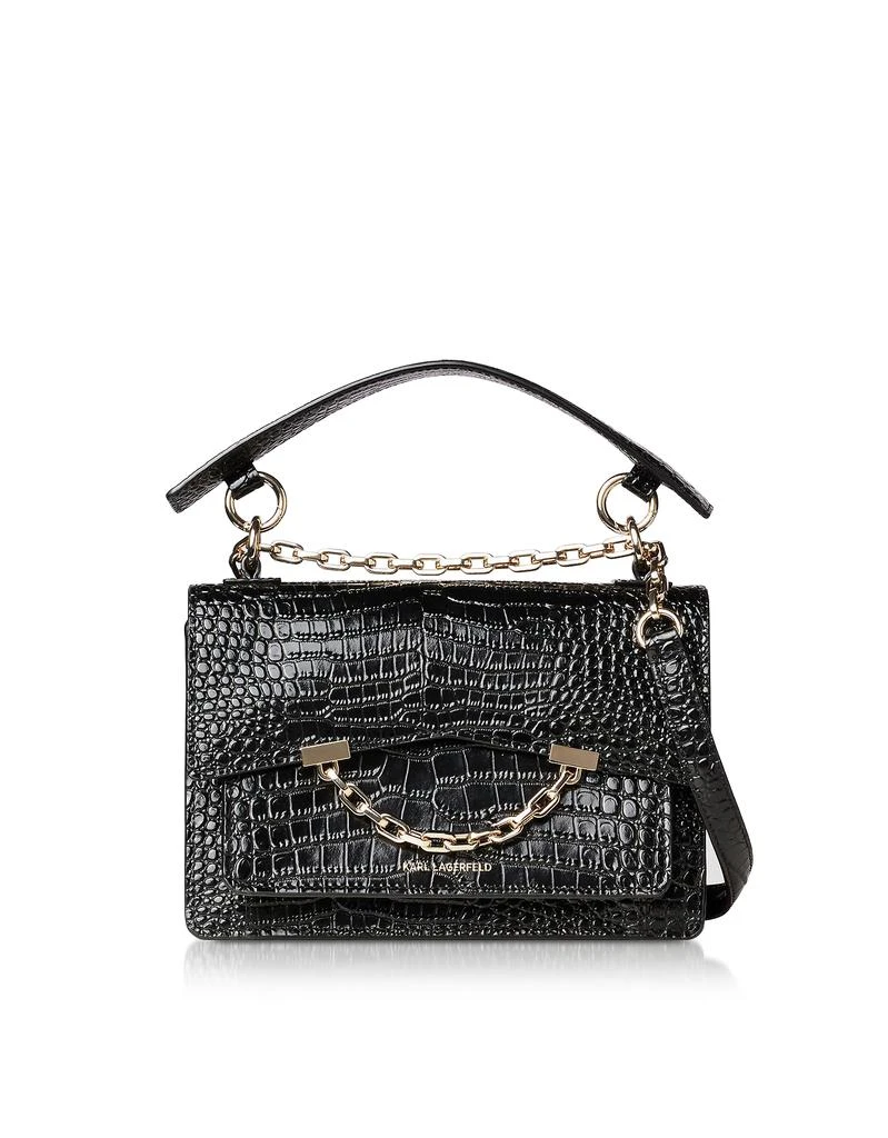 商品Karl Lagerfeld Paris|K / Karl 鳄鱼压纹单肩包,价格¥1567,第1张图片