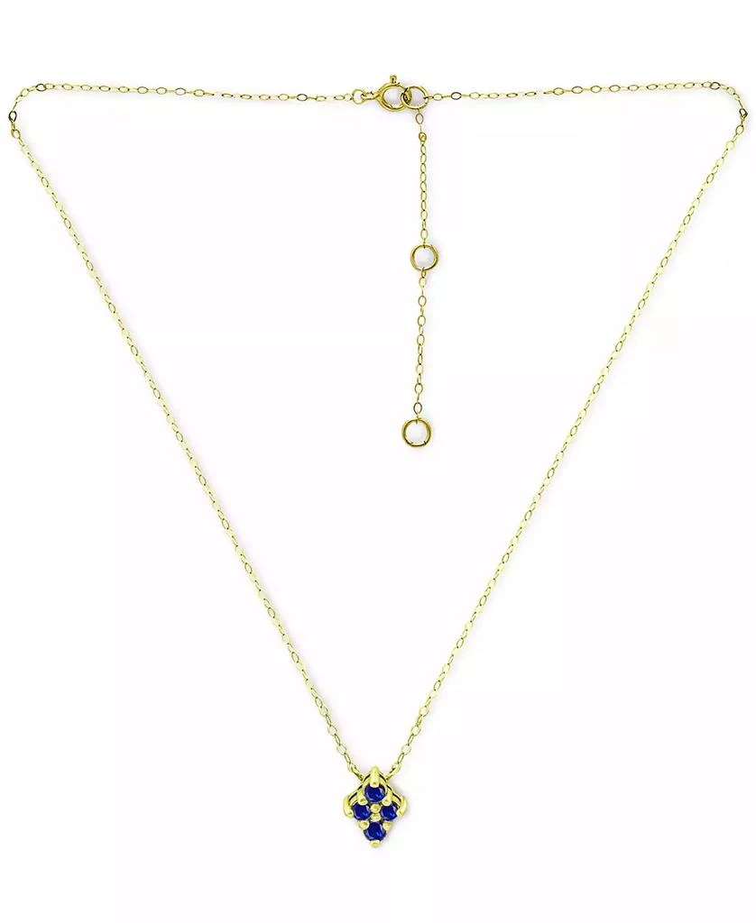 Imitation Blue Sapphire Cluster Pendant Necklace, 16" + 2" extender, Created for Macy's 商品