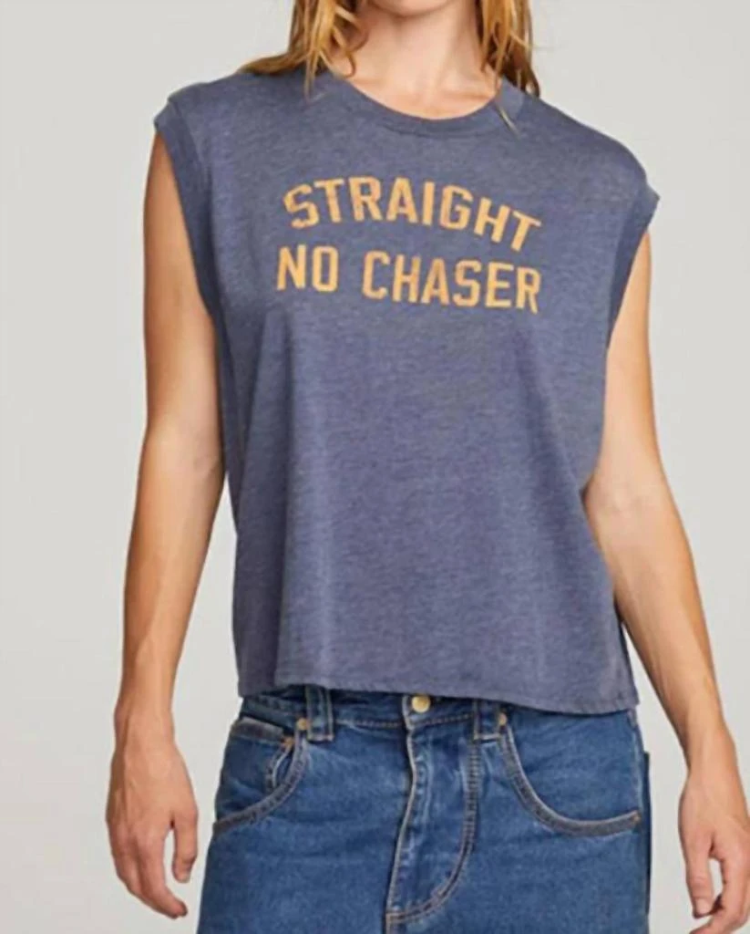商品Chaser|Straight No Cgaser Tee In Sapphire,价格¥325,第1张图片