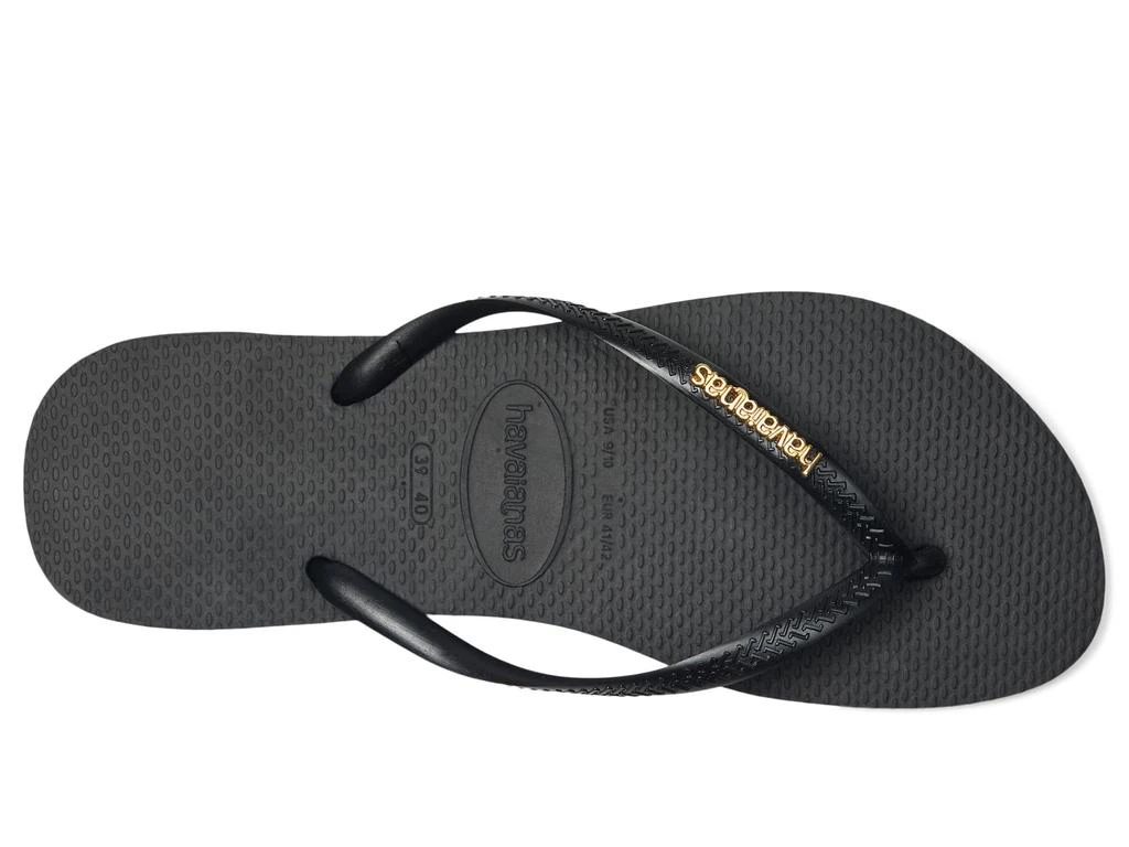 商品Havaianas|Slim Logo Metallic Flip Flops,价格¥256,第2张图片详细描述