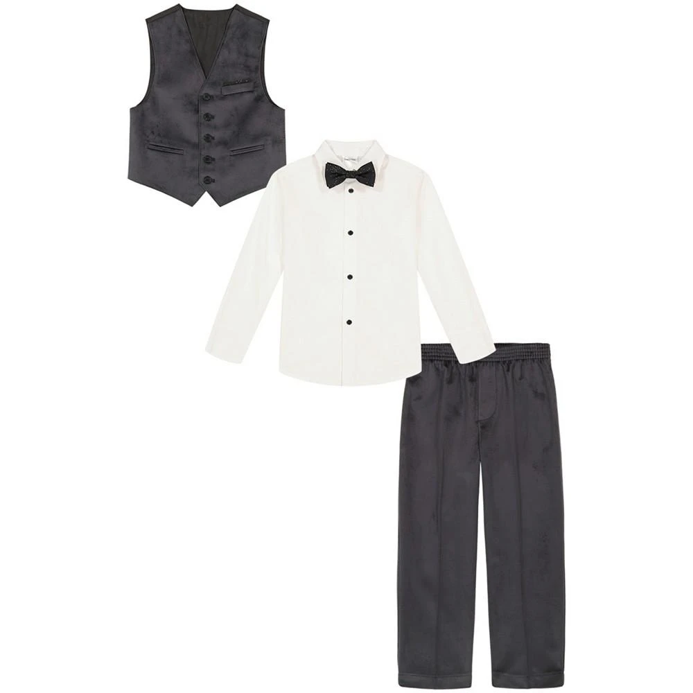Little Boys Dress Shirt, Vest, Pants and Bow-Tie, 4 Piece Set 商品