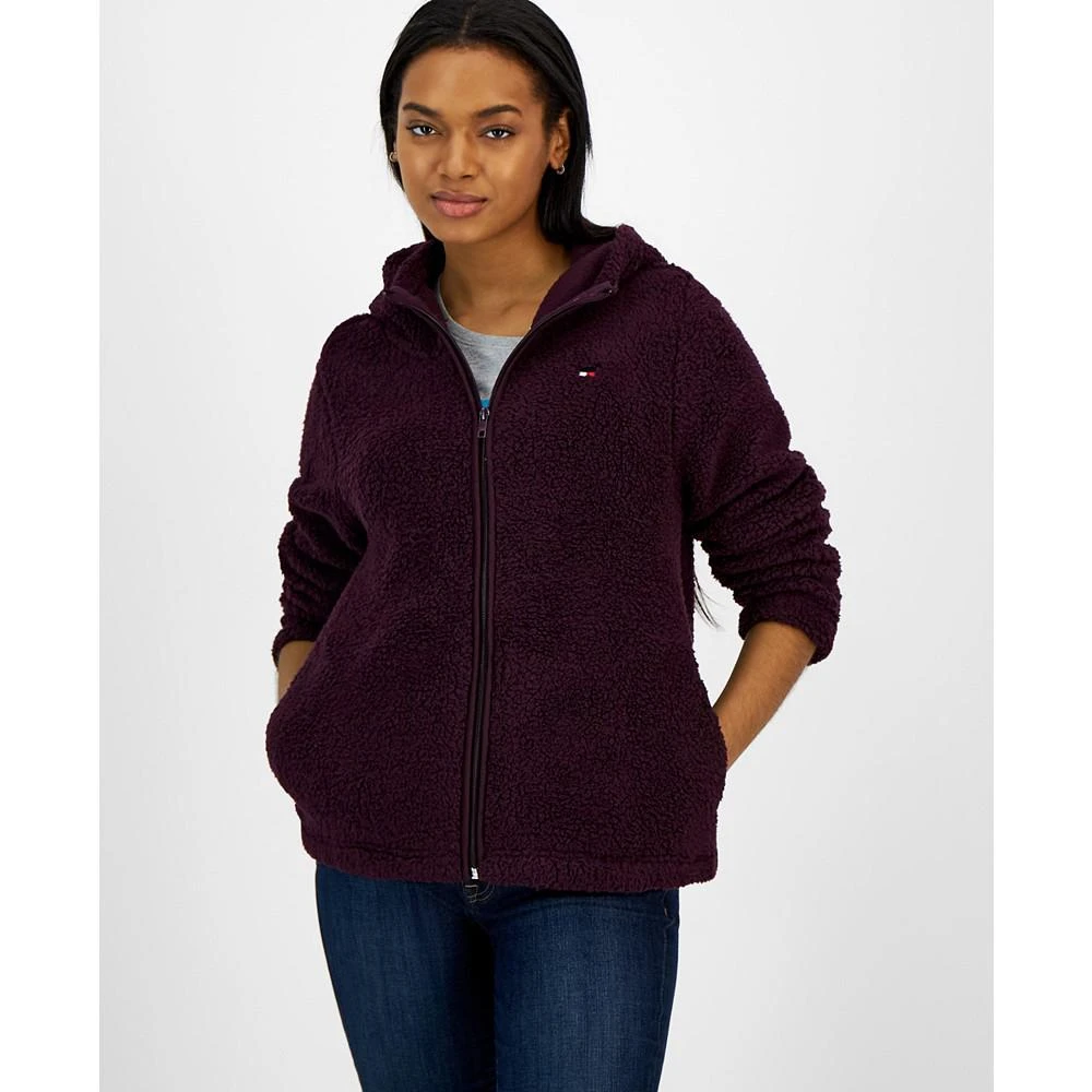 商品Tommy Hilfiger|Women's Faux Sherpa Full-Zip Hoodie,价格¥276,第1张图片