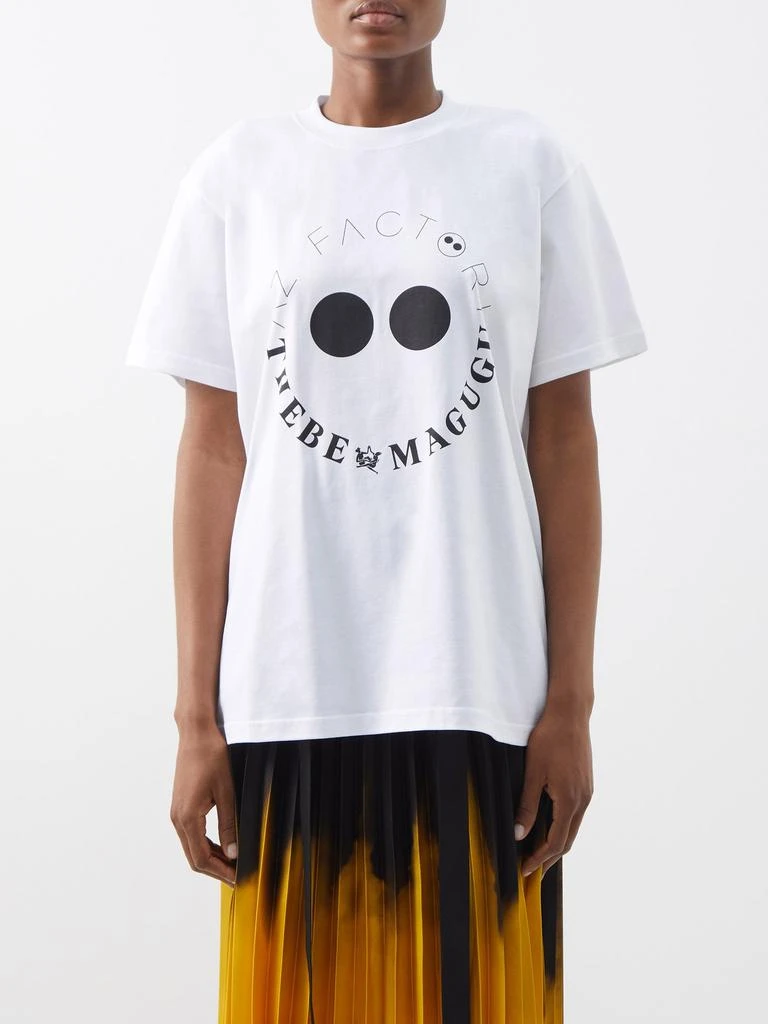 商品Thebe Magugu|X Thebe Magugu logo-print cotton-blend T-shirt,价格¥924,第1张图片