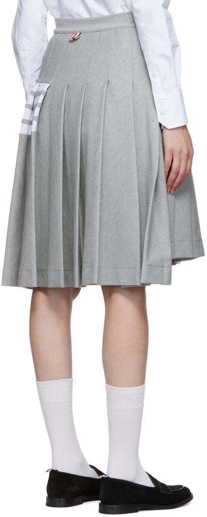 商品Thom Browne|Gray 4-Bar Midi Skirt,价格¥17647,第5张图片详细描述