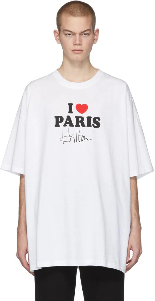 商品Vetements|White 'I Love Paris' T恤,价格¥2235,第1张图片
