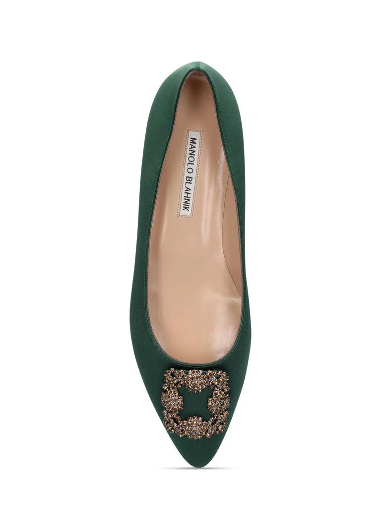 商品Manolo Blahnik|10mm Hangisi Satin Flats,价格¥6294,第4张图片详细描述