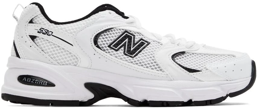 商品New Balance|White & Black 530 Sneakers,价格¥784,第1张图片