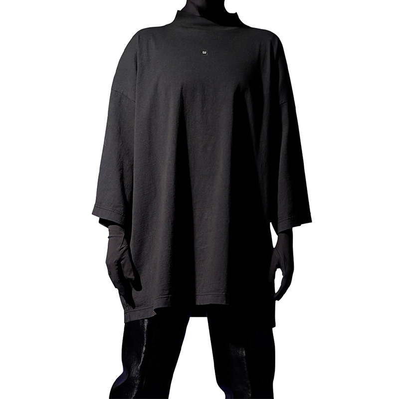 【预售3-7天】Balenciaga/巴黎世家 22年秋冬  YEEZY GAP联名系列 男女同款黑色纯棉3/4袖T恤719614TMVQ21000商品第5张图片规格展示