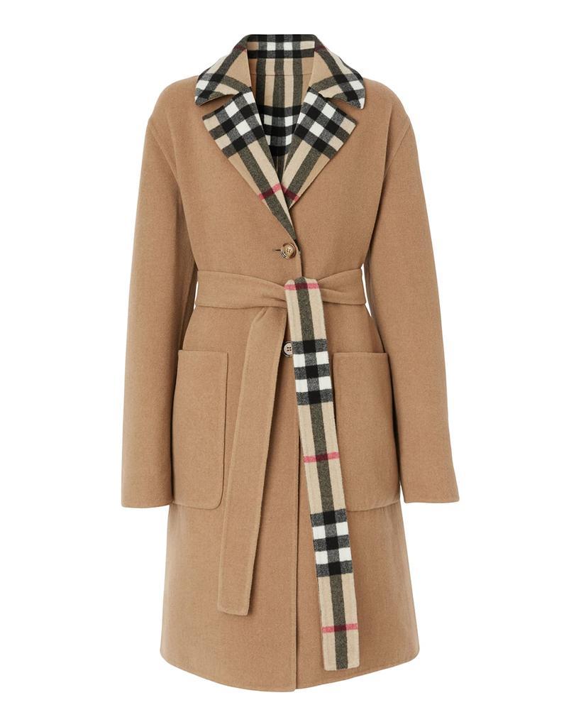 商品Burberry|Dorea Belted Reversible Coat,价格¥22595,第4张图片详细描述