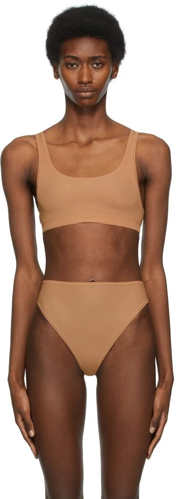 商品SKIMS|Tan Jelly Sheer Scoop Neck Bralette,价格¥248,第1张图片