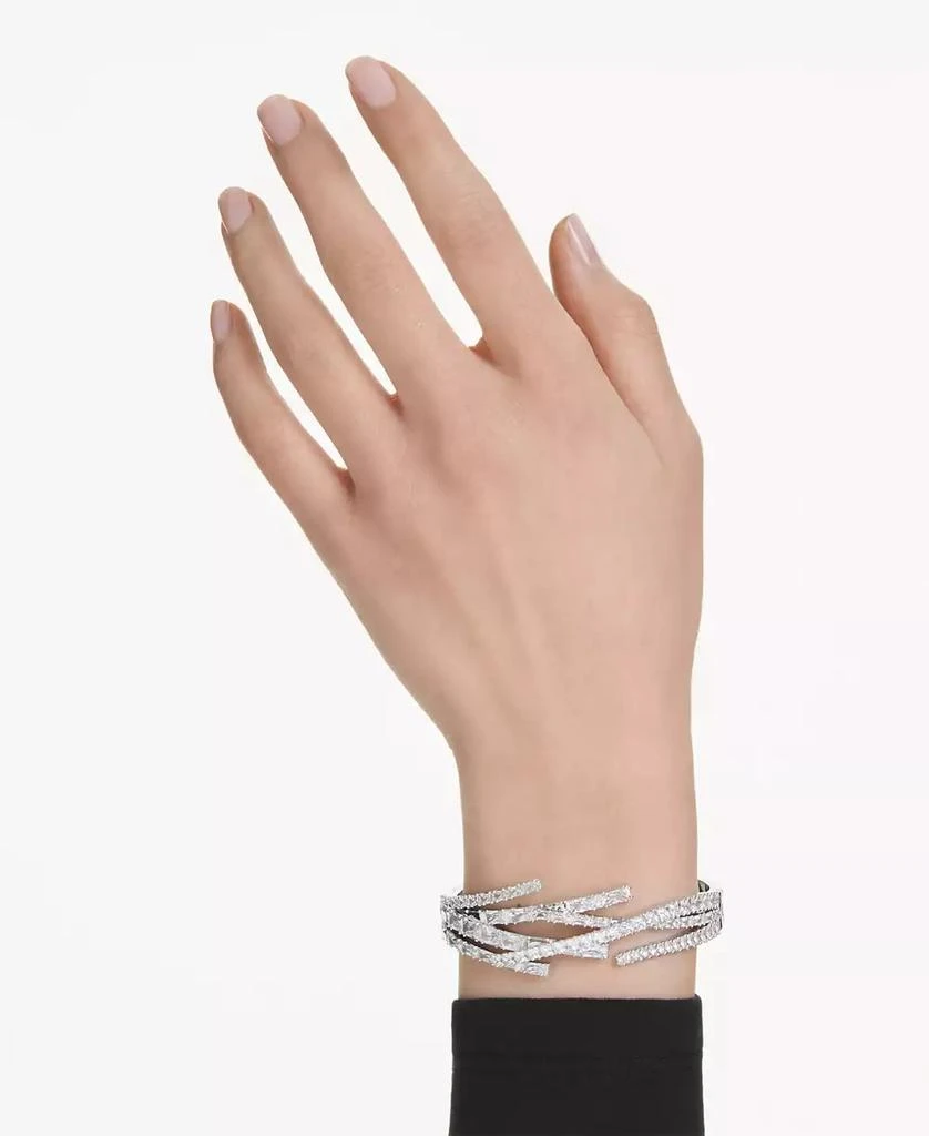 Swaroski Matrix  Rhodium Plated Bangle 商品