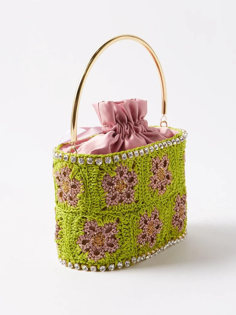商品ROSANTICA|Holli crystal-embellished crochet handbag,价格¥6707,第4张图片详细描述