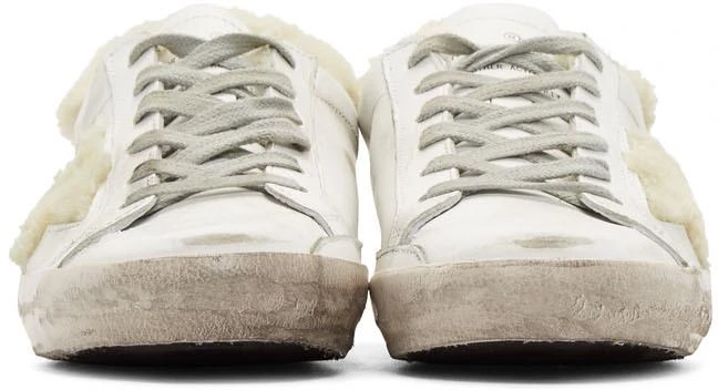 商品Golden Goose|White Shearling Superstar Sneakers,价格¥5407,第2张图片详细描述