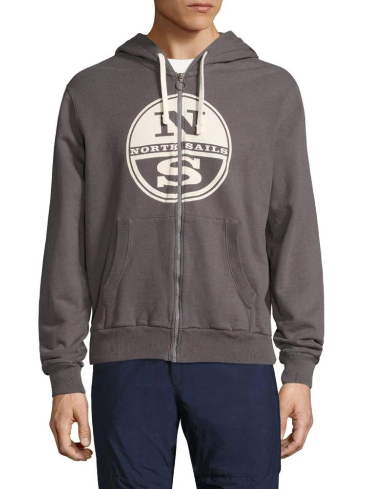 商品North Sails|Logo Embossed Zip-Front Hoodie,价格¥450,第1张图片