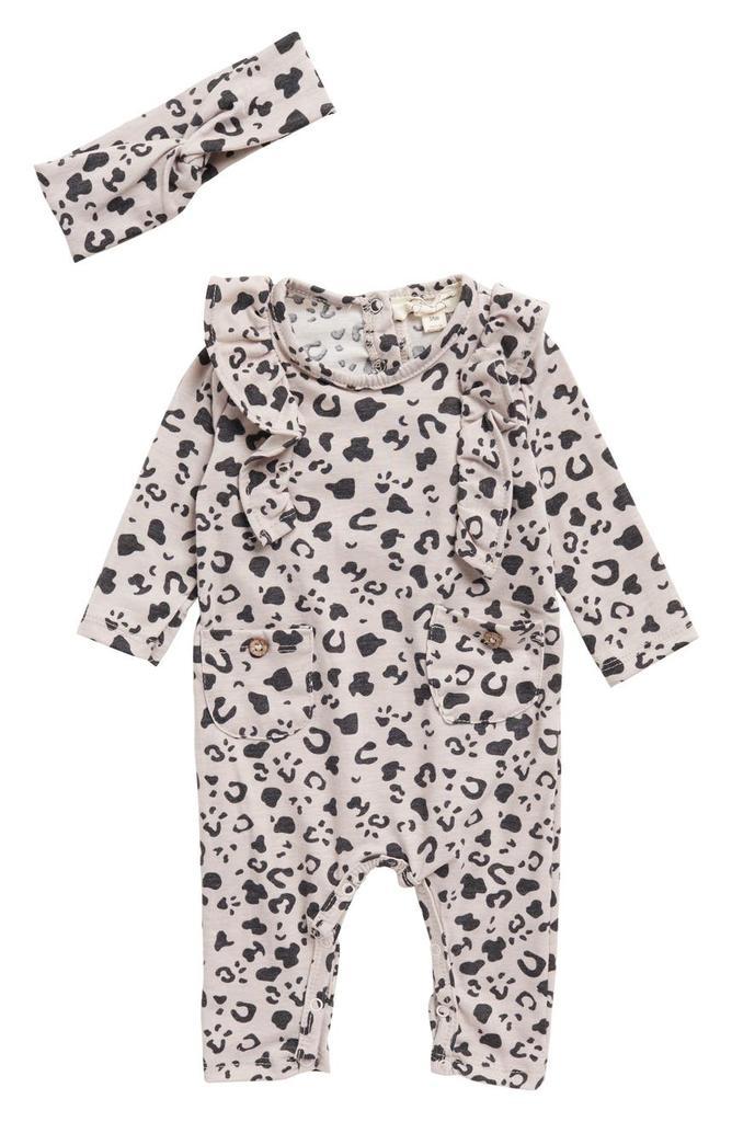 商品Jessica Simpson|Leopard Print Jumpsuit & Headband Set,价格¥88,第1张图片