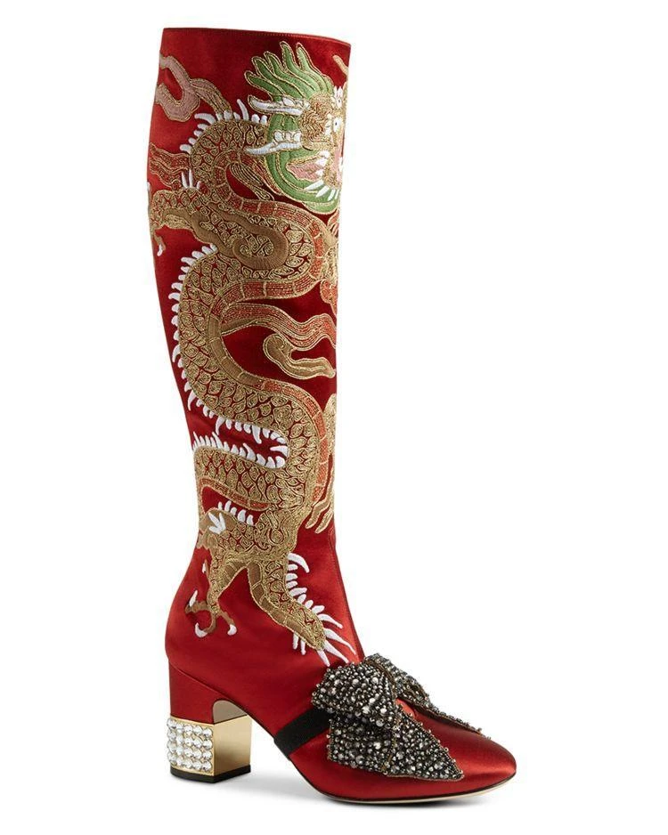 商品Gucci|Candy Embroidered Tall Boots ,价格¥28400,第1张图片