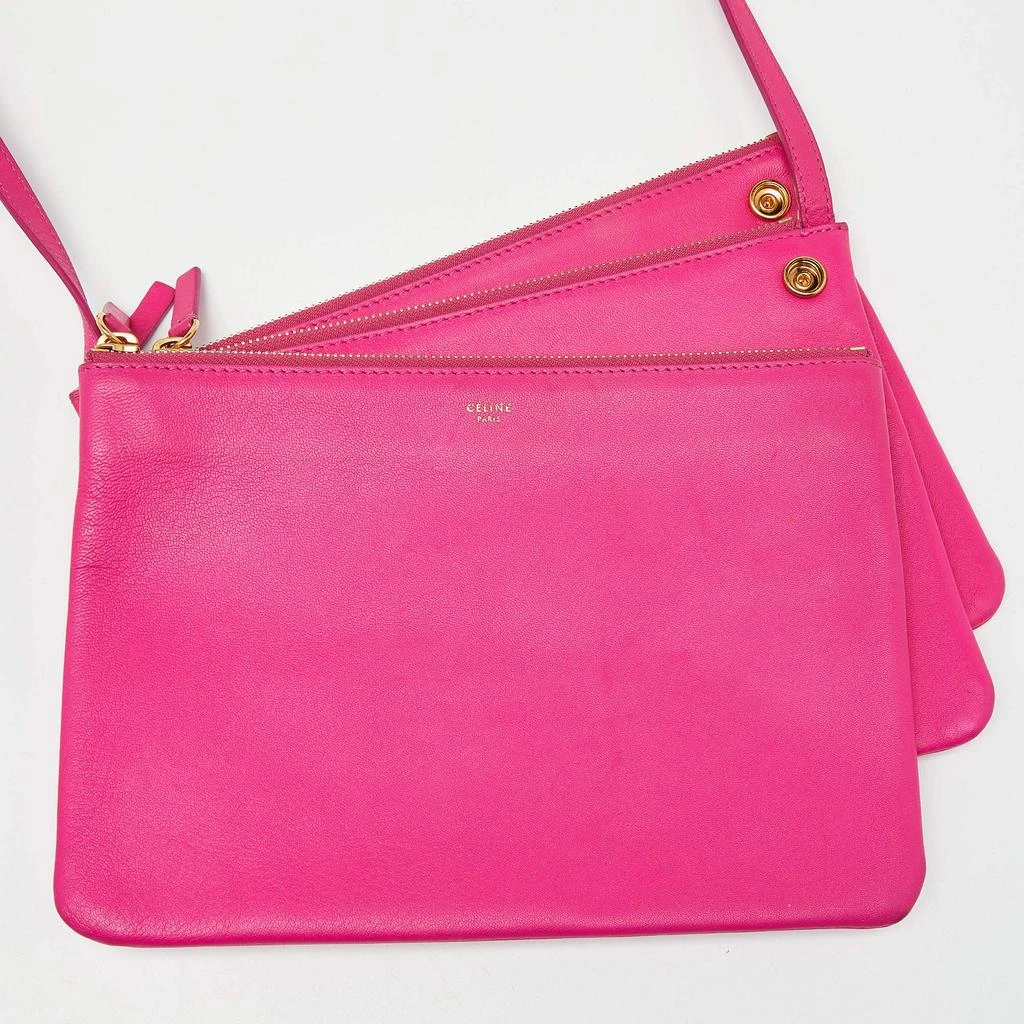 商品[二手商品] Celine|Celine Pink Leather Large Trio Zip Crossbody Bag,价格¥4687,第5张图片详细描述