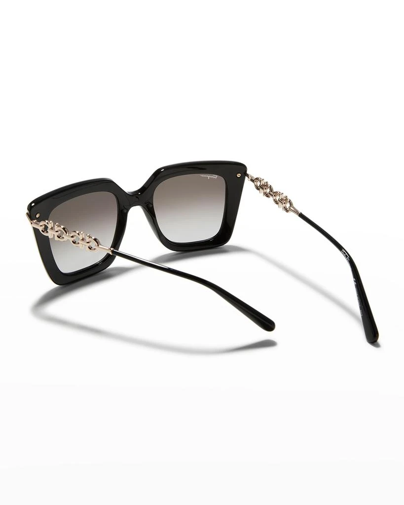 商品Salvatore Ferragamo|Gancini Chain Square Acetate & Metal Sunglasses,价格¥1330,第2张图片详细描述