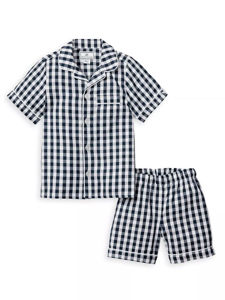 商品Petite Plume|Baby's, Little Boy's &amp; Boy's 2-Piece  Gingham Shirt &amp; Shorts Set,价格¥360,第1张图片