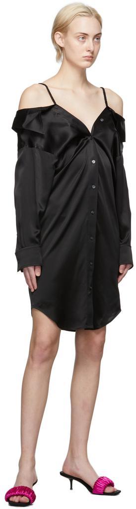 商品Alexander Wang|Black Off-The-Shoulder Shirt Dress,价格¥3138,第6张图片详细描述
