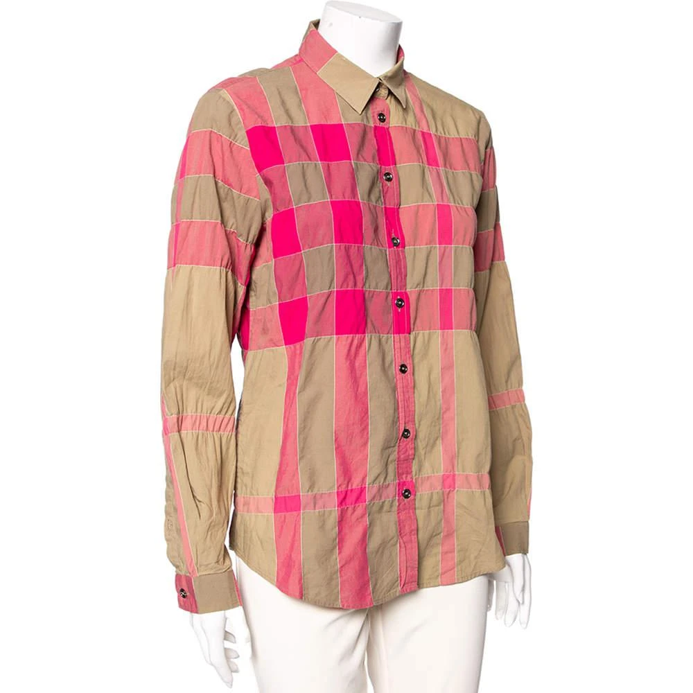 商品[二手商品] Burberry|Burberry Brit Pink & Beige Checkered Button Front Shirt S,价格¥769,第2张图片详细描述