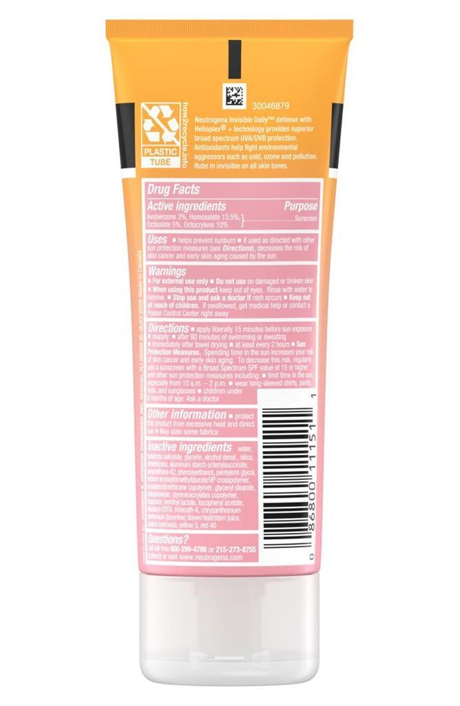 商品Neutrogena|Invisible Daily Defense Sunscreen Lotion SPF 60+,价格¥119,第4张图片详细描述