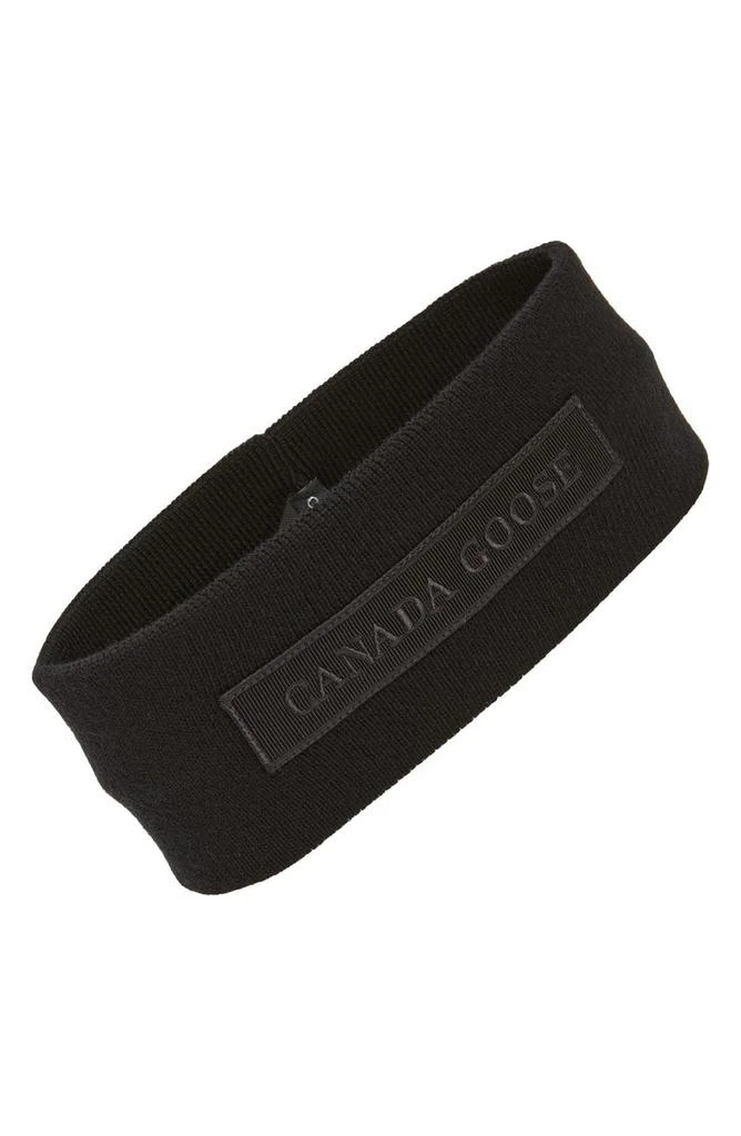 商品Canada Goose|Tonal Emblem Merino Wool Ear Warmer,价格¥491,第1张图片