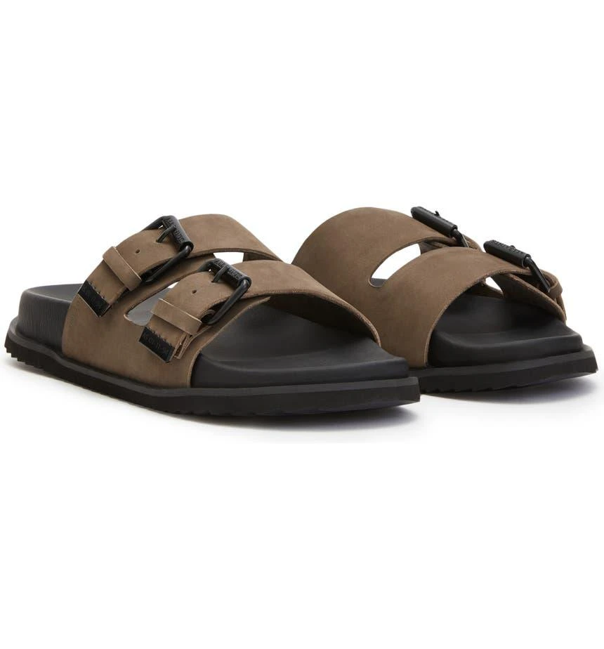 商品ALL SAINTS|Ash Leather Double Strap Slide Sandal,价格¥603,第1张图片