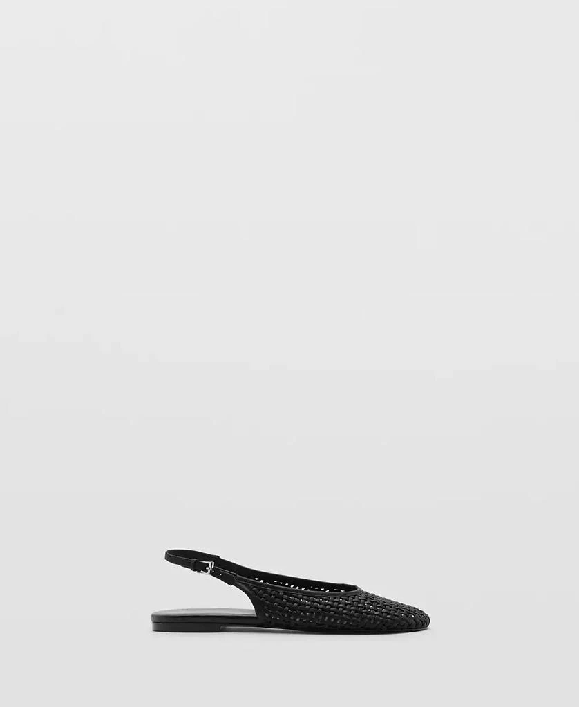 商品Mango|Women's Braided Leather Effect Shoes,价格¥594,第4张图片详细描述