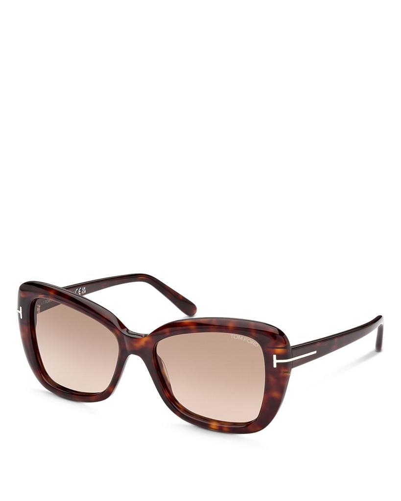 商品Tom Ford|Women's Maeve Butterfly Sunglasses, 55mm,价格¥3116,第3张图片详细描述