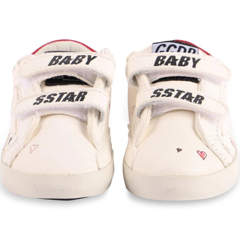 商品Golden Goose|Love hearts logo leather sneakers in white,价格¥1925,第2张图片详细描述