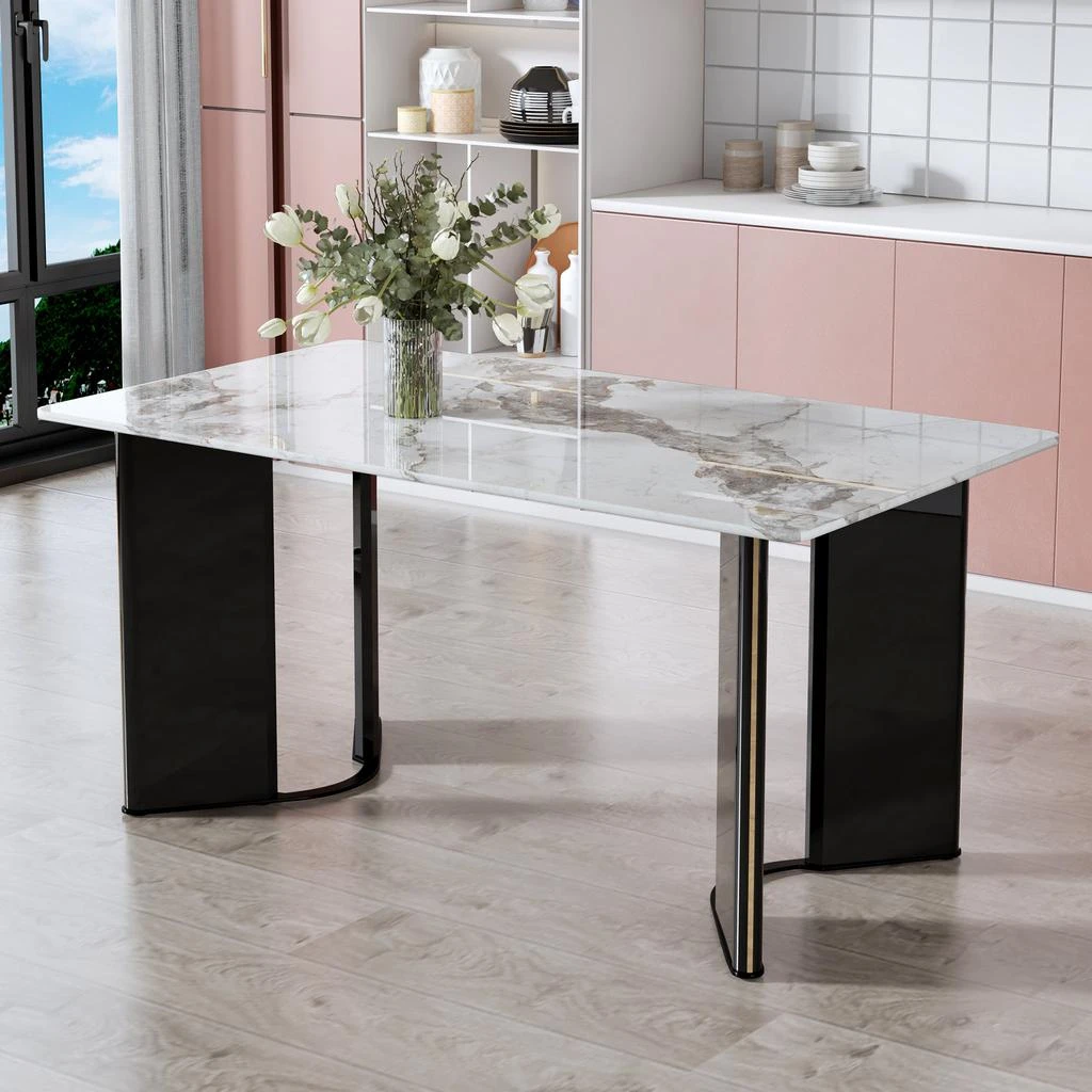 商品Simplie Fun|Modern minimalist rectangular dining table,价格¥5292,第1张图片