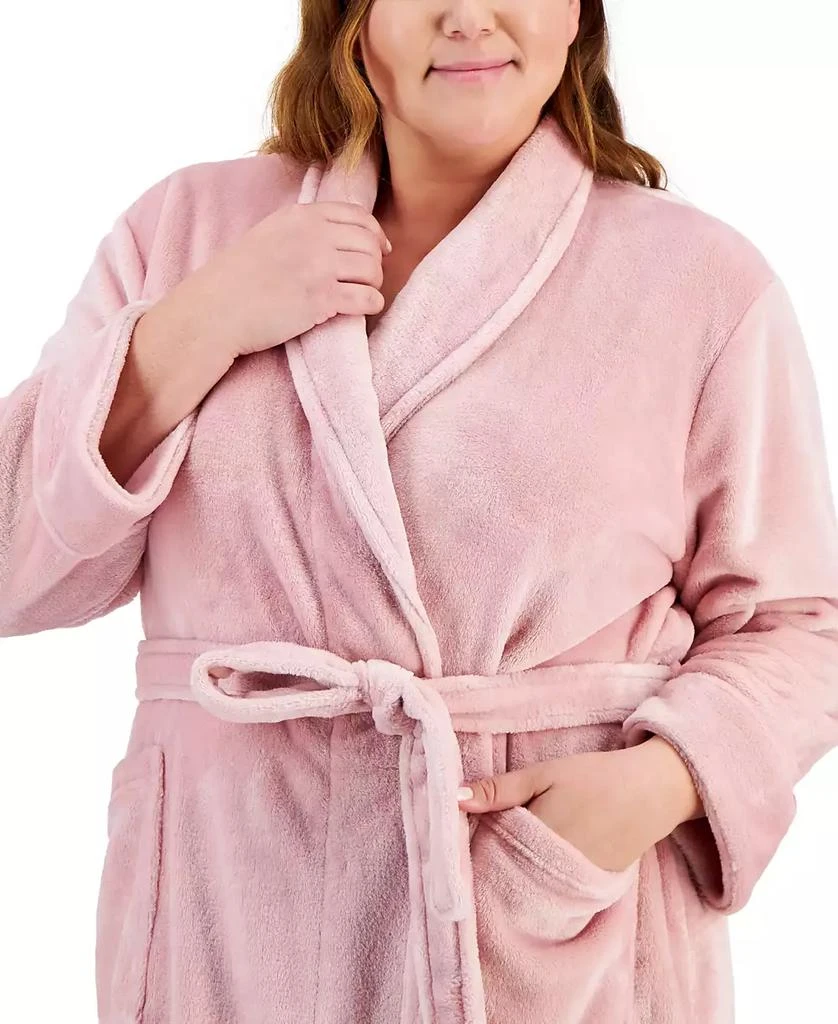 商品Charter Club|Plus Size Plush Knit Shine Robe, Created for Macy's,价格¥149,第3张图片详细描述