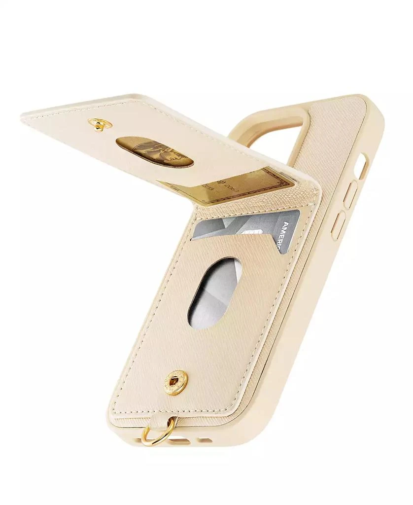 商品Anne Klein|Women's Ivory Saffiano Leather iPhone 14 Pro Case,价格¥348,第4张图片详细描述