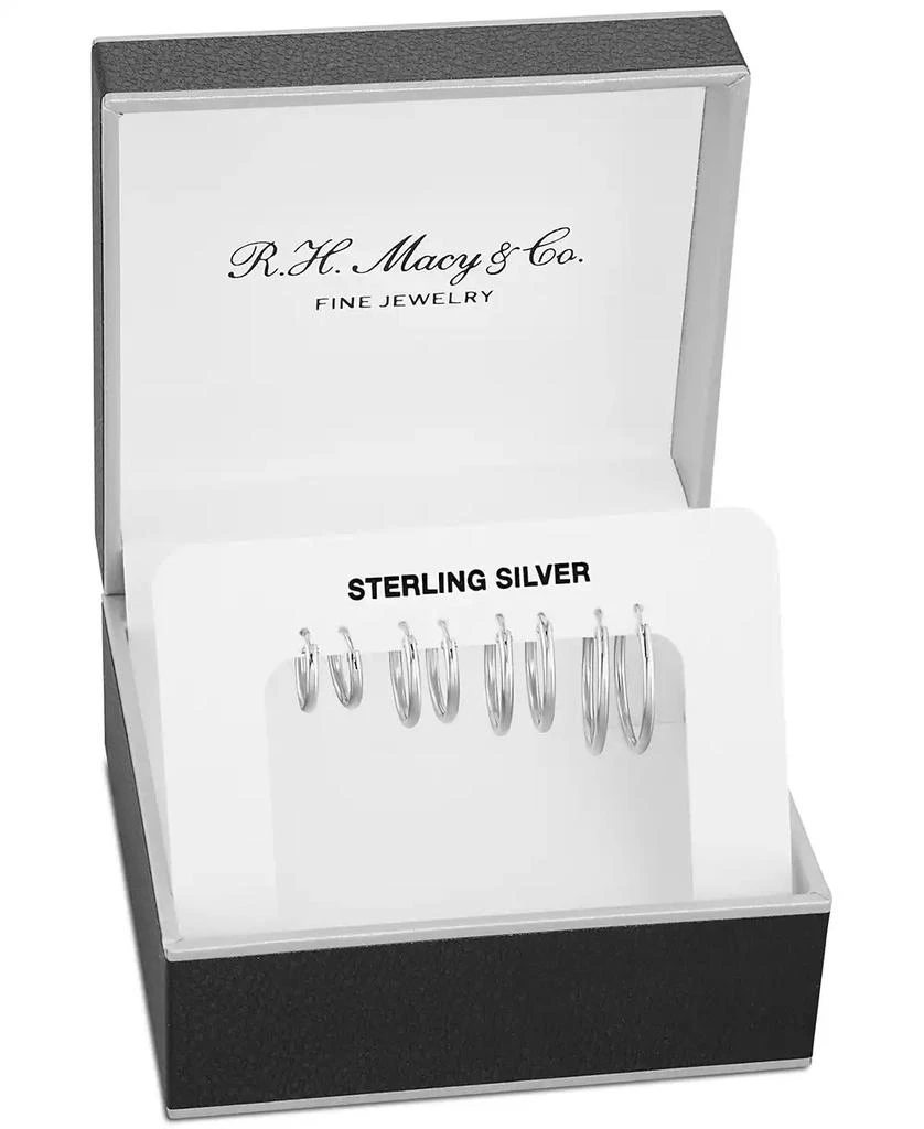 商品Macy's|Polished Endless Hoop Earrings Set in 18k Gold over Sterling Silver, Created for Macy's,价格¥188,第2张图片详细描述