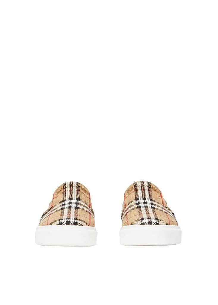 商品Burberry|Bio-based sole latticed cotton slip-on sneakers,价格¥4201,第4张图片详细描述