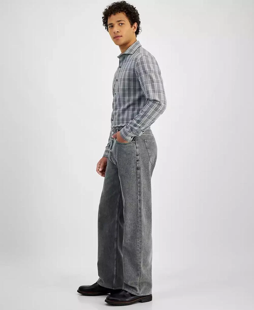 商品Michael Kors|Men's Gray Arden Straight-Fit Wide-Leg Jeans,价格¥515,第2张图片详细描述
