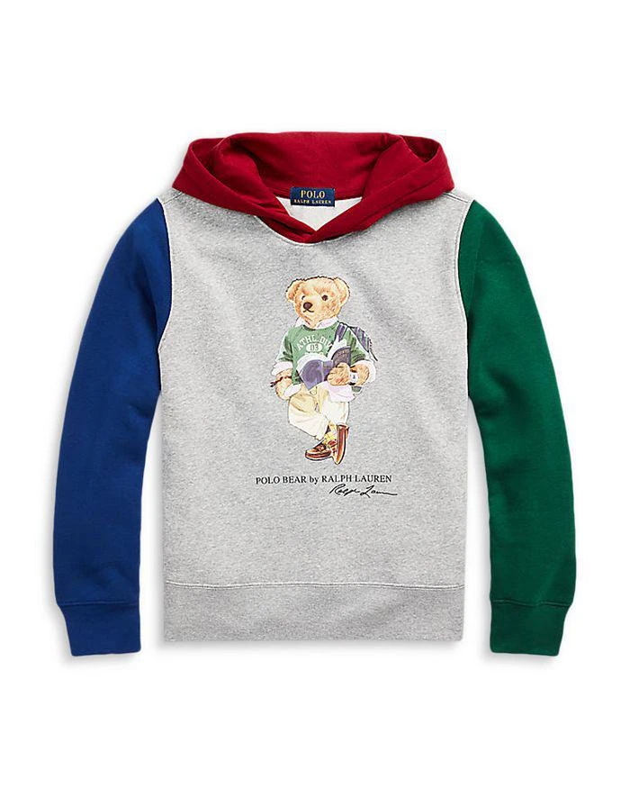 商品Ralph Lauren|Boys' Polo Bear Color Blocked Fleece Hoodie - Big Kid,价格¥337,第1张图片