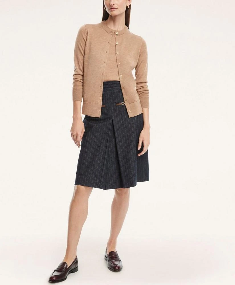 商品Brooks Brothers|Cotton Pleated A-Line Skirt,价格¥1216,第2张图片详细描述