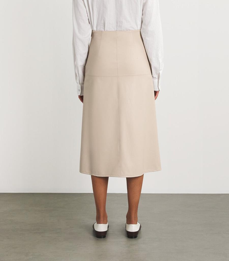 スカート Max Mara Beige wool and cashmere midi skirt Max Mara Twist Front Wool Twill Midi Skirt, $522 | NET-A