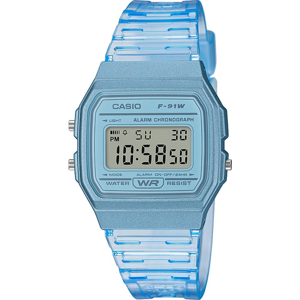 Unisex Digital Blue Jelly Strap Watch 35.2mm商品第1张图片规格展示