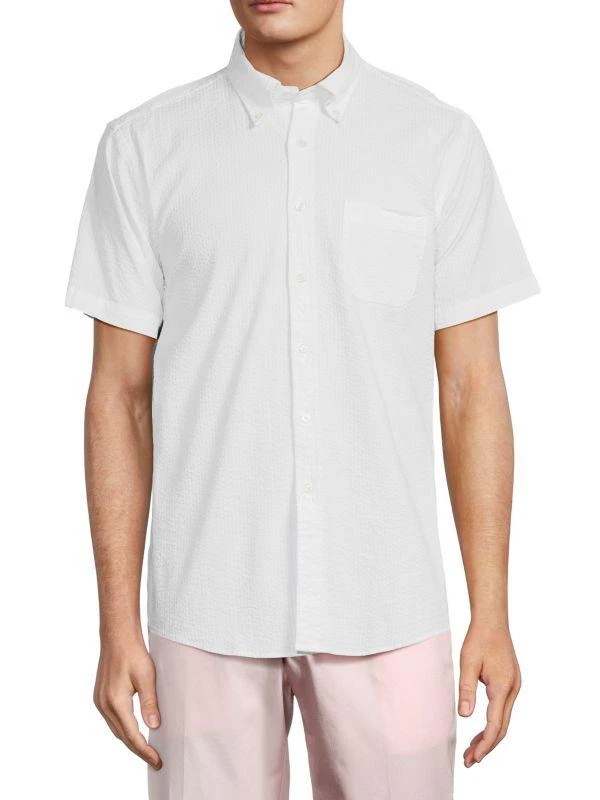 商品Brooks Brothers|Short Sleeve Seersucker Oxford Shirt,价格¥228,第1张图片