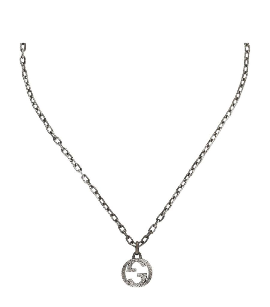 Sterling Silver Interlocking G Necklace商品第2张图片规格展示